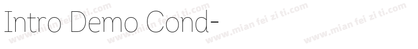 Intro Demo Cond字体转换